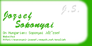 jozsef soponyai business card